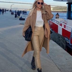 Zara vegan leather pants leggings